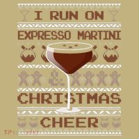 I Run On Espresso Martini And Christmas Cheer Ugly Sweater T-Shirt thumb 7