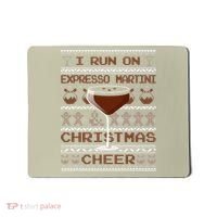I Run On Espresso Martini And Christmas Cheer Ugly Sweater Mousepad thumb 0