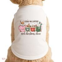 I Run On Coffee And Christmas Cheer Cute Holiday Doggie Tank thumb 0