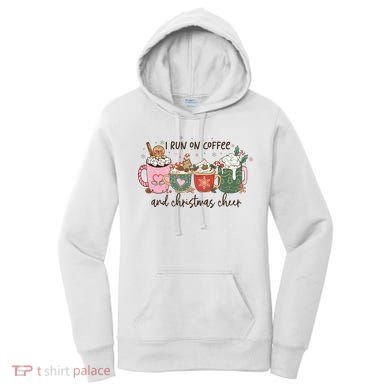 I Run On Coffee And Christmas Cheer Cute Holiday Women's Hoodie