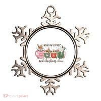 I Run On Coffee And Christmas Cheer Cute Holiday Ornament thumb 0