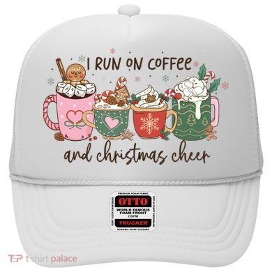 I Run On Coffee And Christmas Cheer Cute Holiday Hat