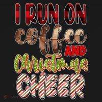 I Run On Coffee And Christmas Cheer USA-Made Doggie Bandana thumb 2