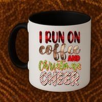 I Run On Coffee And Christmas Cheer Coffee Mug thumb 2