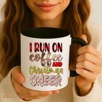 I Run On Coffee And Christmas Cheer Coffee Mug thumb 3