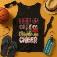 I Run On Coffee And Christmas Cheer Tank Top thumb 4