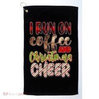 I Run On Coffee And Christmas Cheer Golf Towel thumb 0