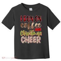 I Run On Coffee And Christmas Cheer Toddler T-Shirt thumb 0
