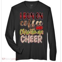 I Run On Coffee And Christmas Cheer Zone Performance Long-Sleeve T-Shirt thumb 0