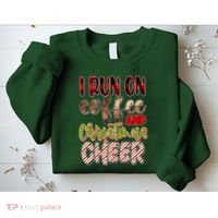 I Run On Coffee And Christmas Cheer Sweatshirt thumb 2