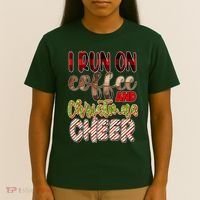 I Run On Coffee And Christmas Cheer T-Shirt thumb 4