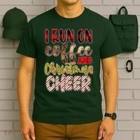 I Run On Coffee And Christmas Cheer T-Shirt thumb 6