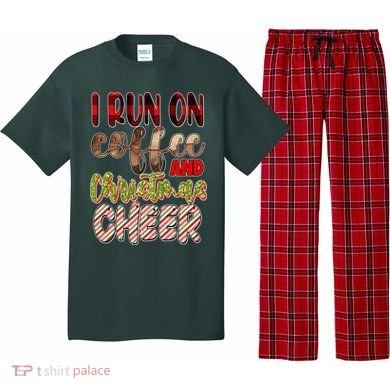 I Run On Coffee And Christmas Cheer Pajama Set