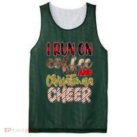 I Run On Coffee And Christmas Cheer Mesh Reversible Basketball Jersey Tank thumb 0