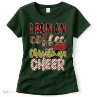 I Run On Coffee And Christmas Cheer Women's T-Shirt thumb 0