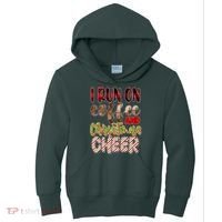 I Run On Coffee And Christmas Cheer Kids Hoodie thumb 0