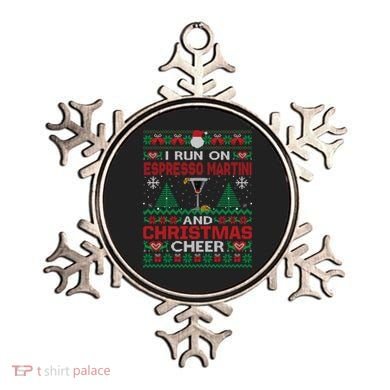 I Run On Espresso Martini And Christmas Cheer Ugly Sweater Gift Ornament
