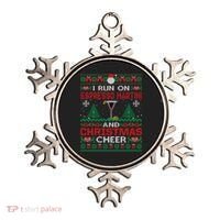 I Run On Espresso Martini And Christmas Cheer Ugly Sweater Gift Ornament thumb 0