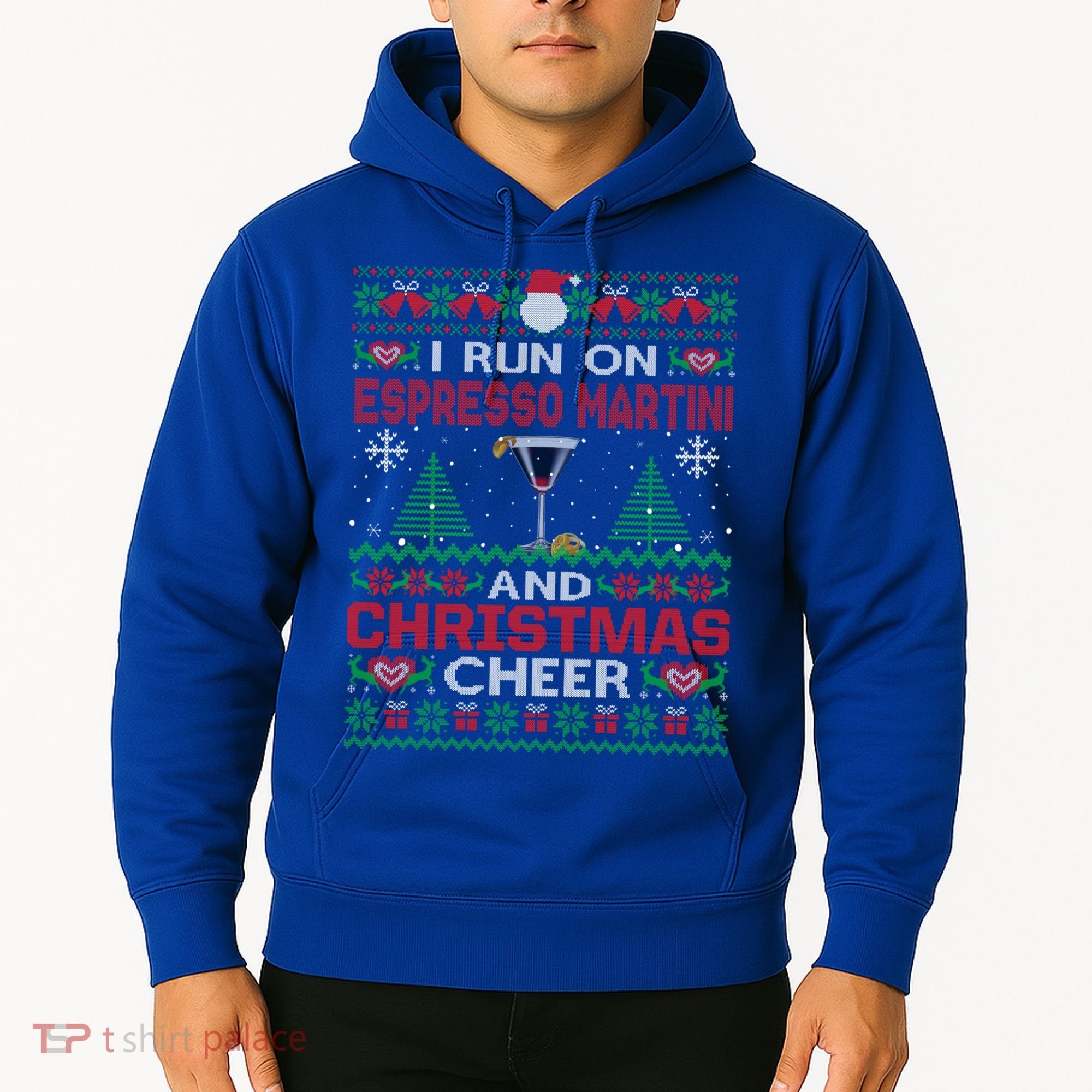 I Run On Espresso Martini And Christmas Cheer Ugly Sweater Gift Hoodie
