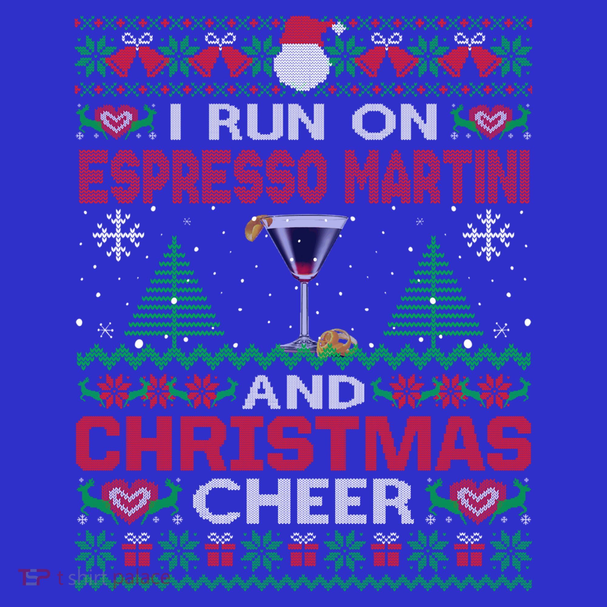 I Run On Espresso Martini And Christmas Cheer Ugly Sweater Gift Apron