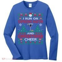 I Run On Espresso Martini And Christmas Cheer Ugly Sweater Gift Women's Long Sleeve Shirt thumb 0