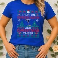 I Run On Espresso Martini And Christmas Cheer Ugly Sweater Gift Women's T-Shirt thumb 2