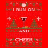I Run On Espresso Martini And Christmas Cheer Ugly Sweater Gift Santa Hat thumb 1