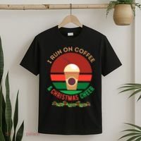 I Run On Coffee And Christmas Cheer T-Shirt thumb 2