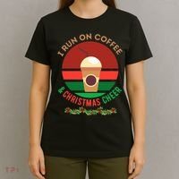 I Run On Coffee And Christmas Cheer T-Shirt thumb 4