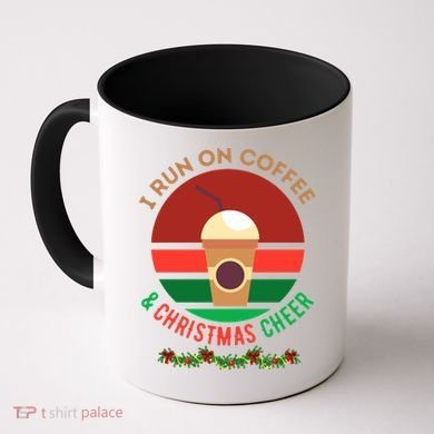I Run On Coffee And Christmas Cheer Coffee Mug