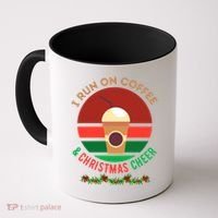 I Run On Coffee And Christmas Cheer Coffee Mug thumb 0