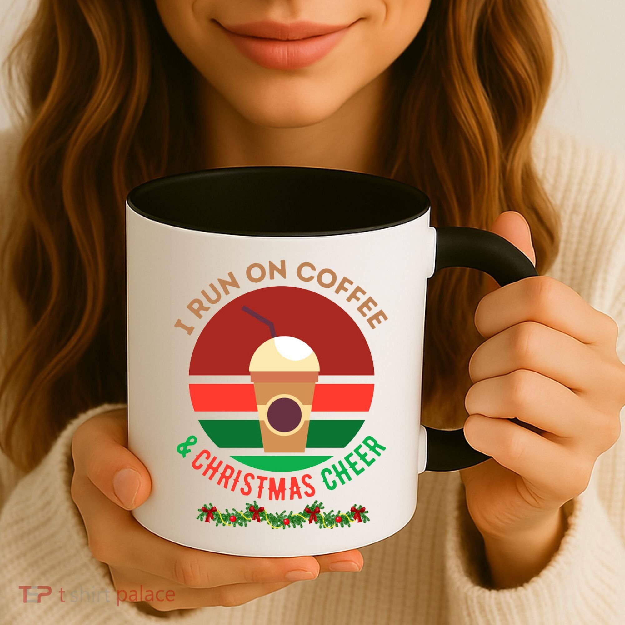 I Run On Coffee And Christmas Cheer Coffee Mug
