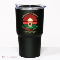 I Run On Coffee And Christmas Cheer Tumbler thumb 0