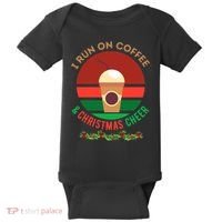 I Run On Coffee And Christmas Cheer Baby Bodysuit thumb 0