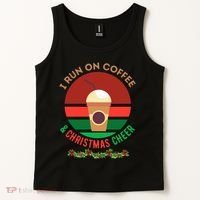 I Run On Coffee And Christmas Cheer Tank Top thumb 2