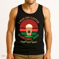 I Run On Coffee And Christmas Cheer Tank Top thumb 3