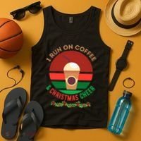 I Run On Coffee And Christmas Cheer Tank Top thumb 4