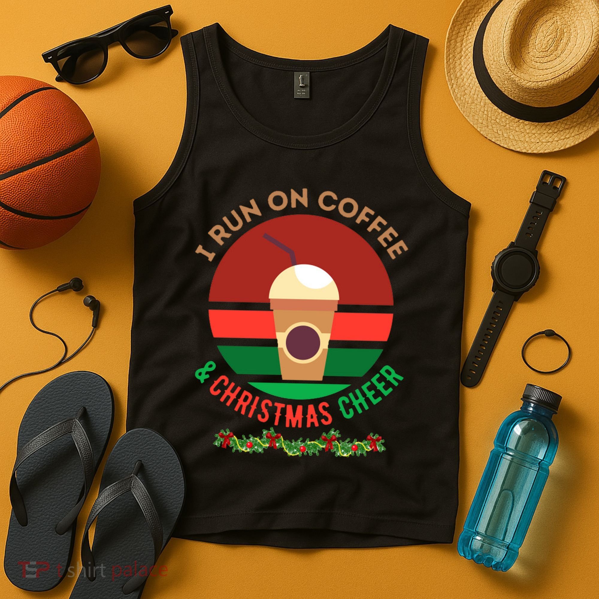 I Run On Coffee And Christmas Cheer Tank Top