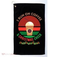 I Run On Coffee And Christmas Cheer Golf Towel thumb 0