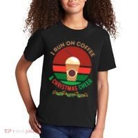 I Run On Coffee And Christmas Cheer Kids T-Shirt thumb 2