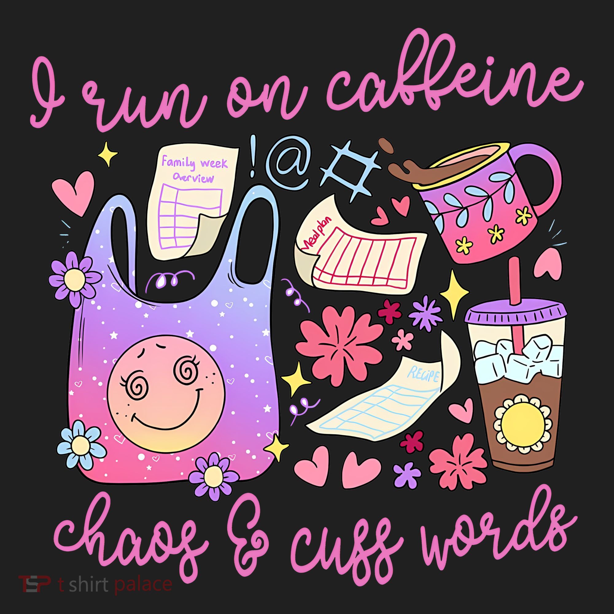 I Run On Caffeine Chaos And Cuss Words Women's Sweatshirt