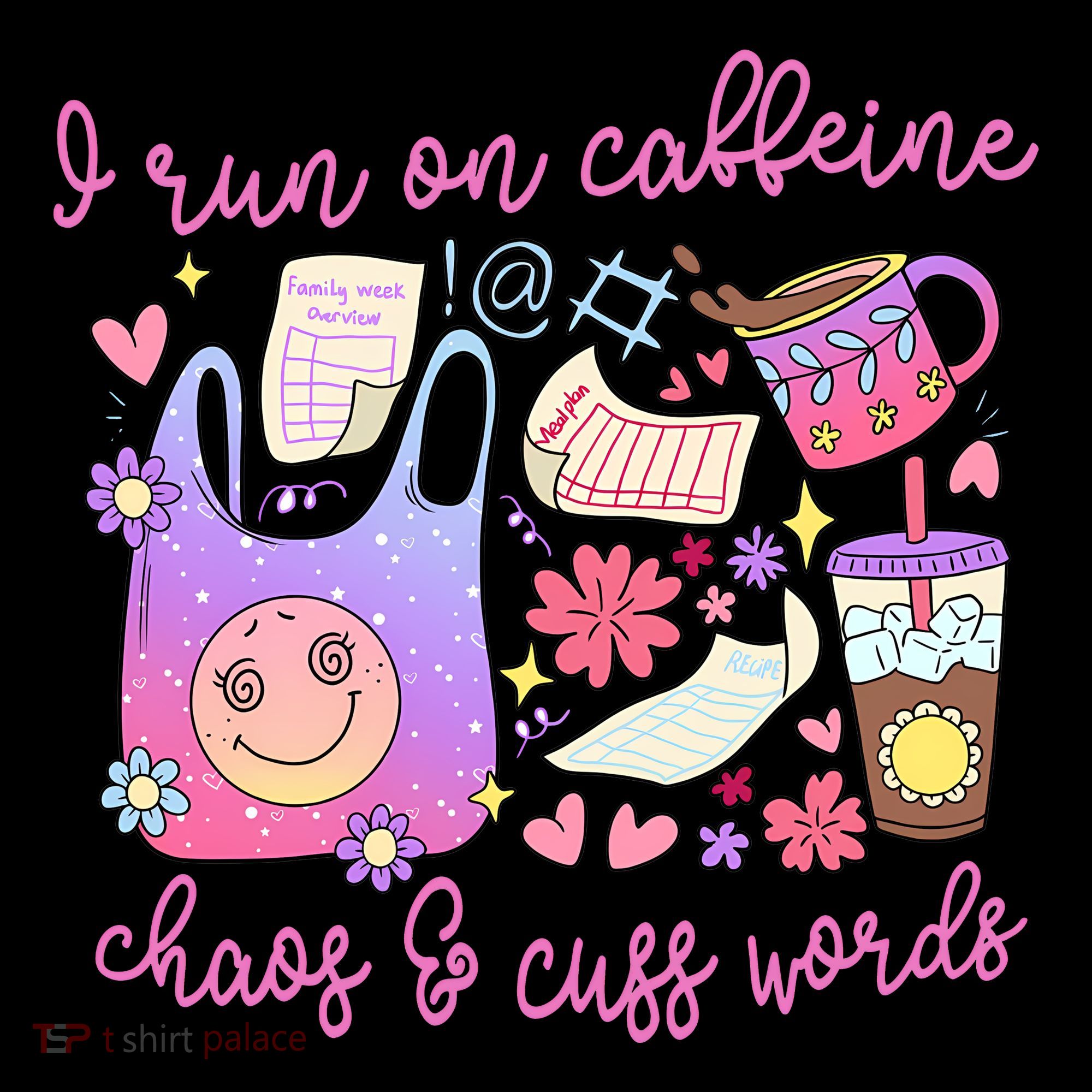I Run On Caffeine Chaos And Cuss Words Coaster
