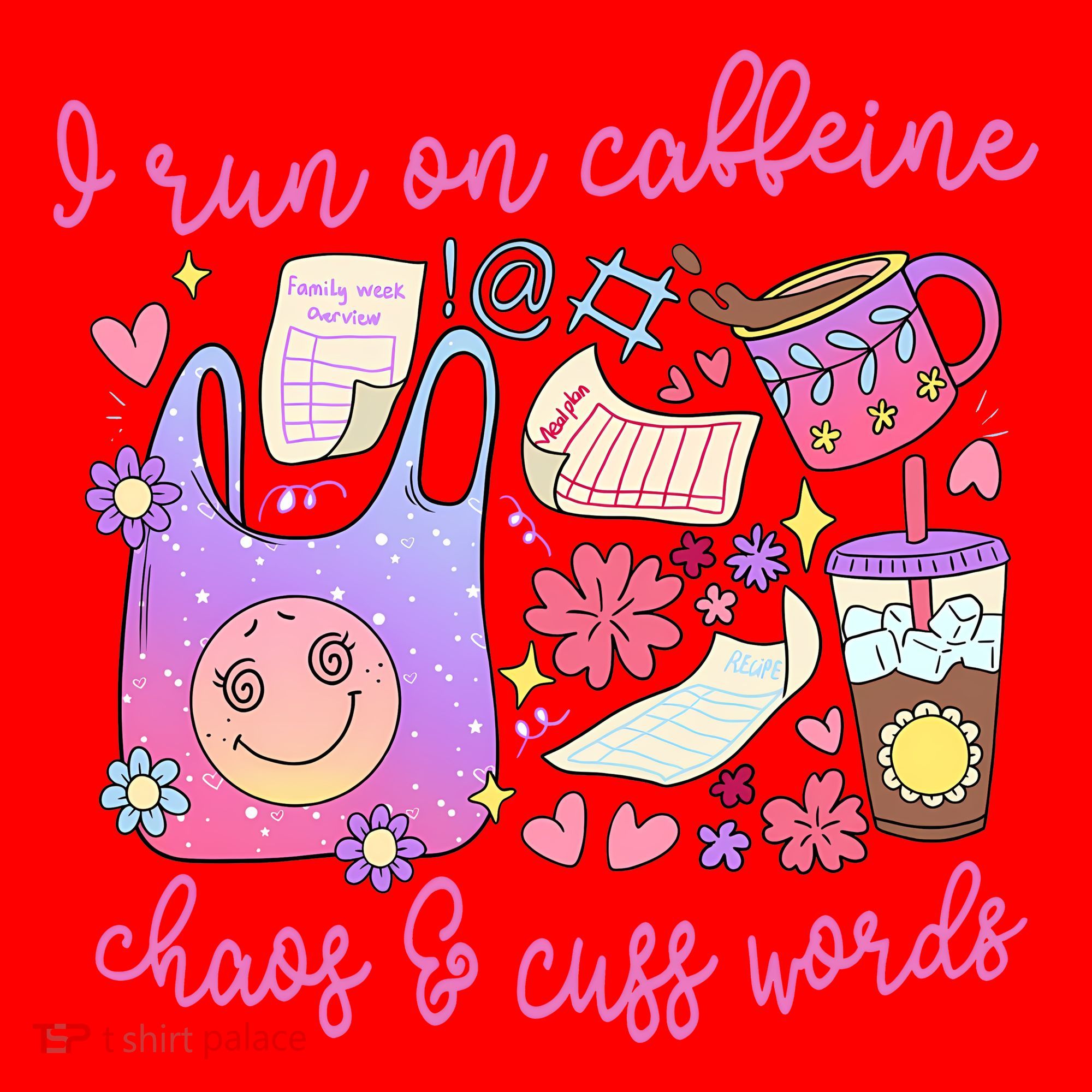 I Run On Caffeine Chaos And Cuss Words Santa Hat