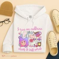 I Run On Caffeine Chaos And Cuss Words Hoodie thumb 4
