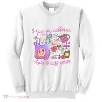 I Run On Caffeine Chaos And Cuss Words Sweatshirt thumb 0