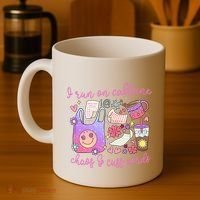 I Run On Caffeine Chaos And Cuss Words Coffee Mug thumb 4