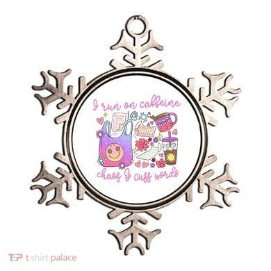 I Run On Caffeine Chaos And Cuss Words Ornament
