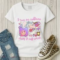 I Run On Caffeine Chaos And Cuss Words Women's T-Shirt thumb 3