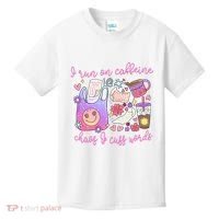 I Run On Caffeine Chaos And Cuss Words Kids T-Shirt thumb 0