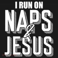 I Run On Naps And Jesus Religion God Church Funny Christian Apron thumb 3